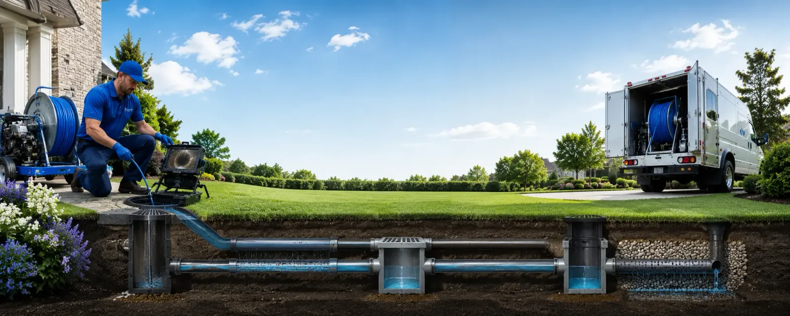 Outdoor drain cleaning information for German Valley, IL